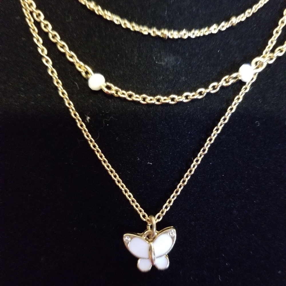 Butterfly charmed choker necklace NIB